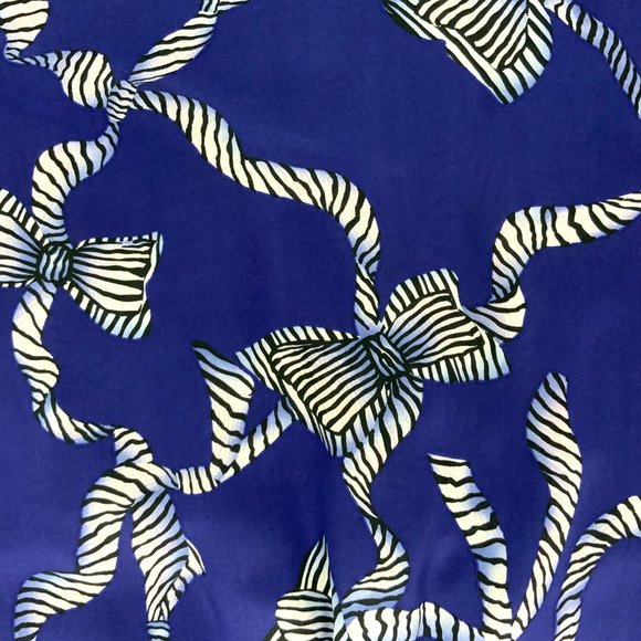 Rebecca Taylor Bow Print Ruffle Silk Tank Top  Sz 4 - Picture 14 of 16